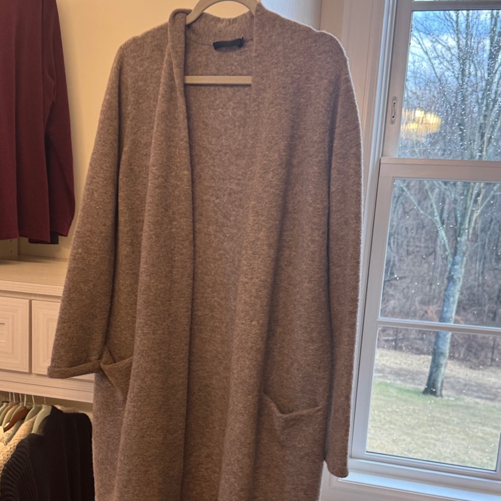Jenni Kayne Cozy Open Front Cardigan - Tan